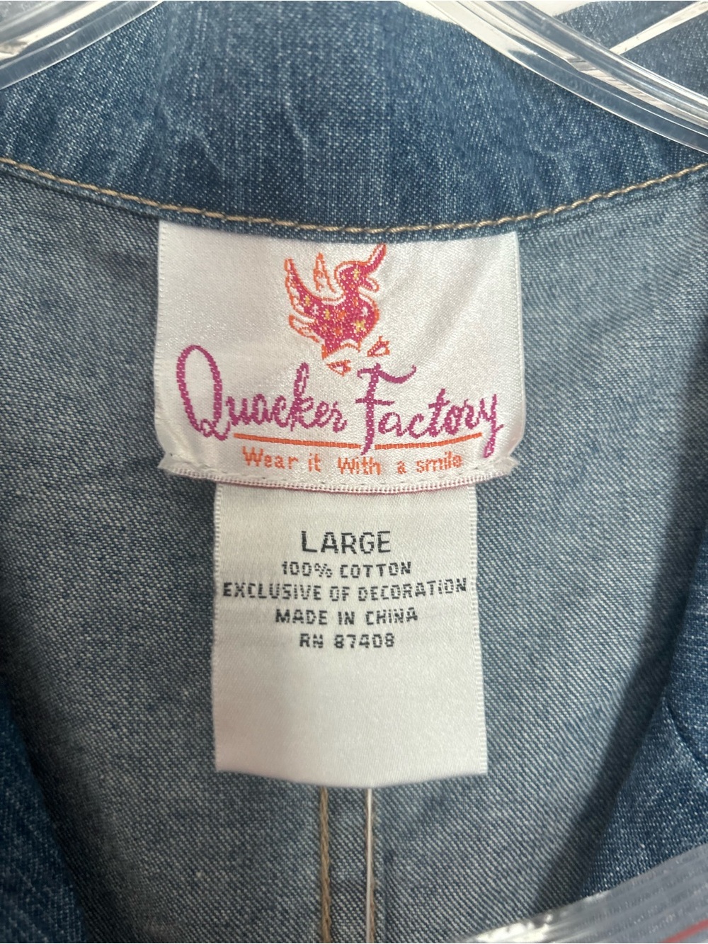 Quacker Factory Denim Sleeveless Button Front Dress with Changeable Pocket NWT - Picture 9 of 13